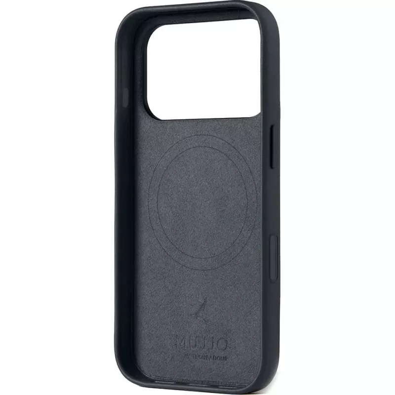 Mujjo Full Leather Case MagSafe Case for iPhone 17 Pro Grey