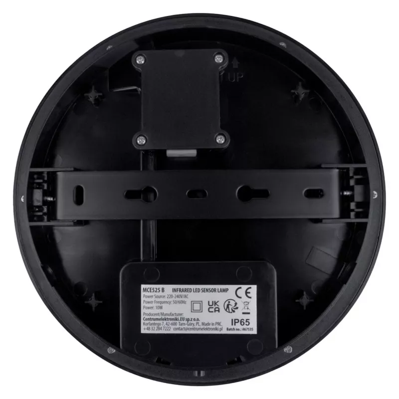 LED lamp with PIR sensor MACLEAN MCE525 B — outdoor wall light, motion-activated LED