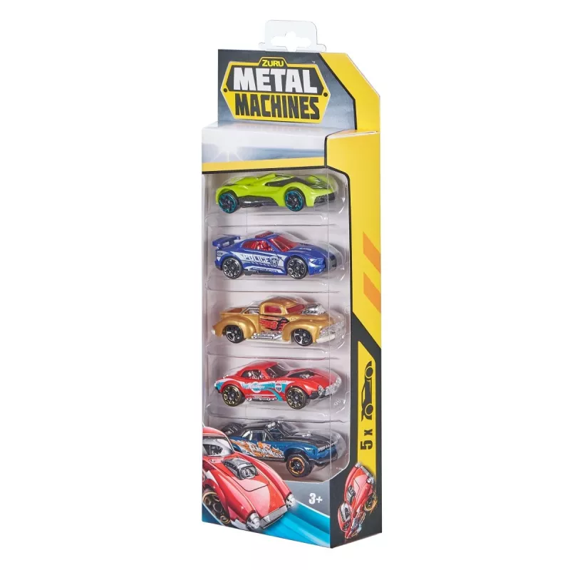 Zuru Metal Machines 5-Pack Die-Cast Cars 1:64, Series 2, Assorted