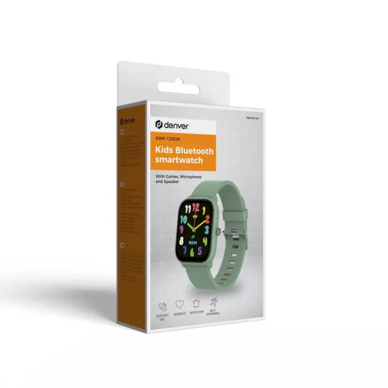 Smartwatch DENVER SWK-120GN with fitness tracking and notification support, green