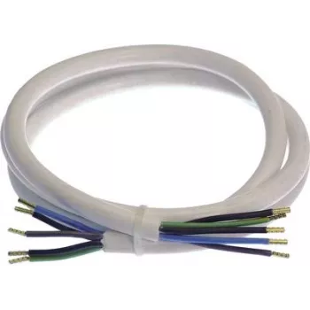 Cooker Connection Cable AS Schwabe 70867 H05VV-F 5G2.5 1.5 m white, both ends sheathed