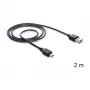 USB Cable DeLOCK 85554 USB 2.0 2m USB A Mini-USB B Black
