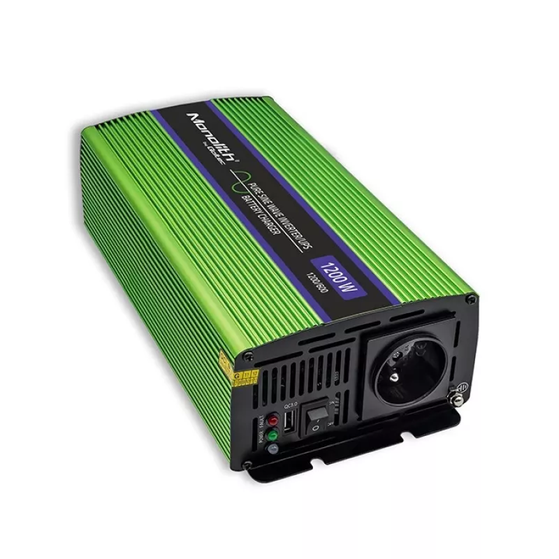 Car inverter Qoltec Monolith 1200 W Green 12 V
