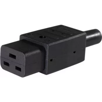 as - Schwabe IEC Appliance Connector Plug, straight Total Poles: 3 10 A Black 62085 1 pc(s) (62085)