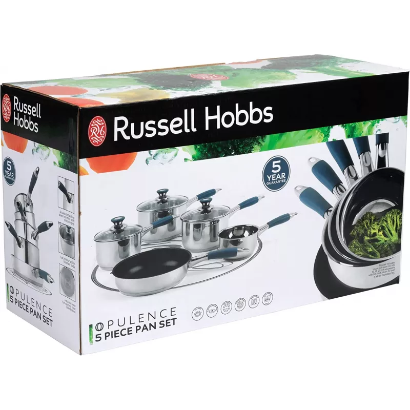 Cookware set Russell Hobbs RH01179EU, 5 pieces, blue