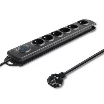 Surge Protector Qoltec 50112 Black 6 AC outlets 230V 3m