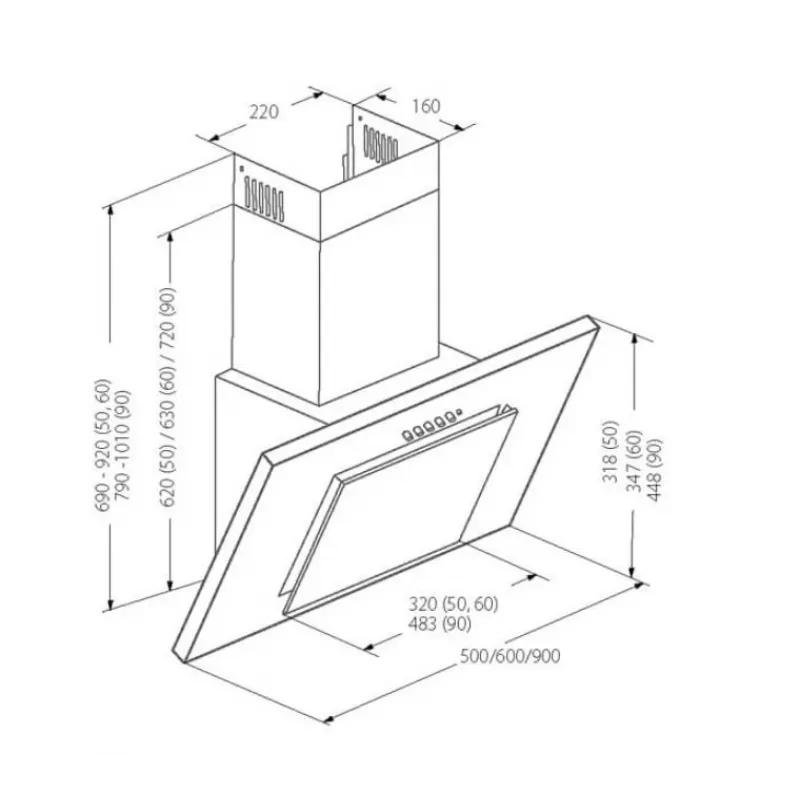 Akpo WK-4 Black Line Eco 50 Wall-mounted Black