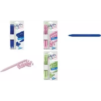 Ballpoint pen set WEDO LetterPen PUZZLE, 2-piece, pink — ballpoint pens for writing