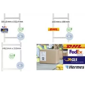 Shipping labels roll Herma 58350 148.5 x 210 mm fast adhesive