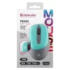 Wireless mouse DEFENDER Silent Click C Mint 52294 — ambidextrous, 1600 DPI, 2.4 GHz nano USB