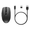 HP 710 Rechargeable Silent Mouse, Ambidextrous, RF Wireless + Bluetooth, 3000 DPI, Black