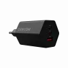 CANYON Charger HEXAGON 65 GaN 65W 2xPD 1xQC EU Black (CND-CHAHEX65B)