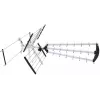 Outdoor/indoor DVB-T antenna LIBOX LB2000 with 69 dB amplifier, dual polarization, 174–790 MHz, aluminium/black