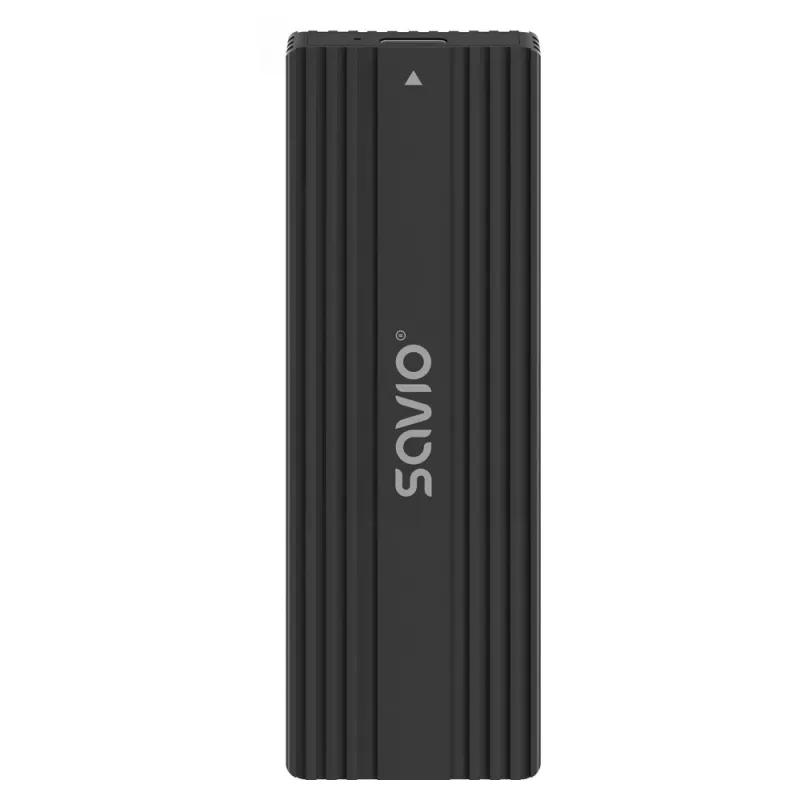 SSD enclosure SAVIO AK-84 Black for M.2 drives, USB 10 Gbit/s (Type-A / Type-C), aluminium + ABS