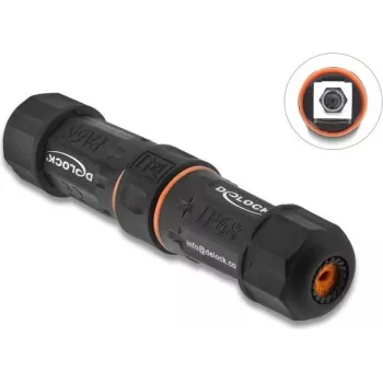 Connector F female to F female waterproof DELOCK 90708