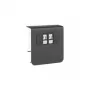 Hager Tehalit SL Device Carrier SL20080, Data Outlet Cat.6, 2-way, graphite black, RAL 9011 2-way RJ45, Cat.6, UAE WE (8/8), Material: PC/ABS Halogen-Free (SL200809079011)