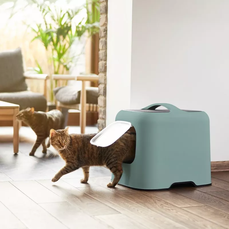 ROTHO White Green - cat litter box
