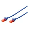 Network Cable Digitus CAT 6 U/UTP RJ-45 Cat6 0.25m Blue