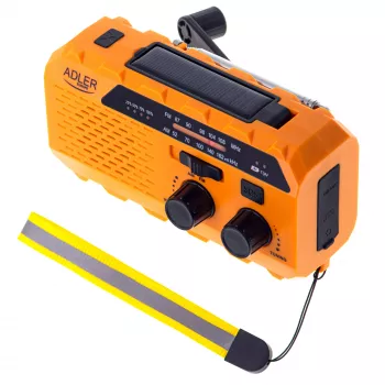 Portable radio Adler AD 1197 with flashlight and alarm function