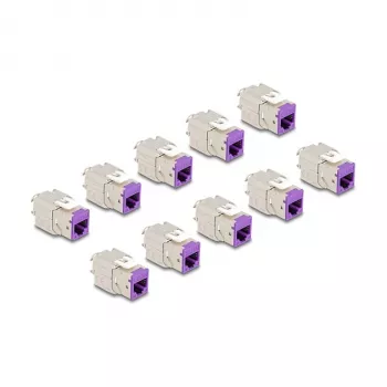 DeLOCK keystone module 88121 Flat Violet RJ-45 10 pcs