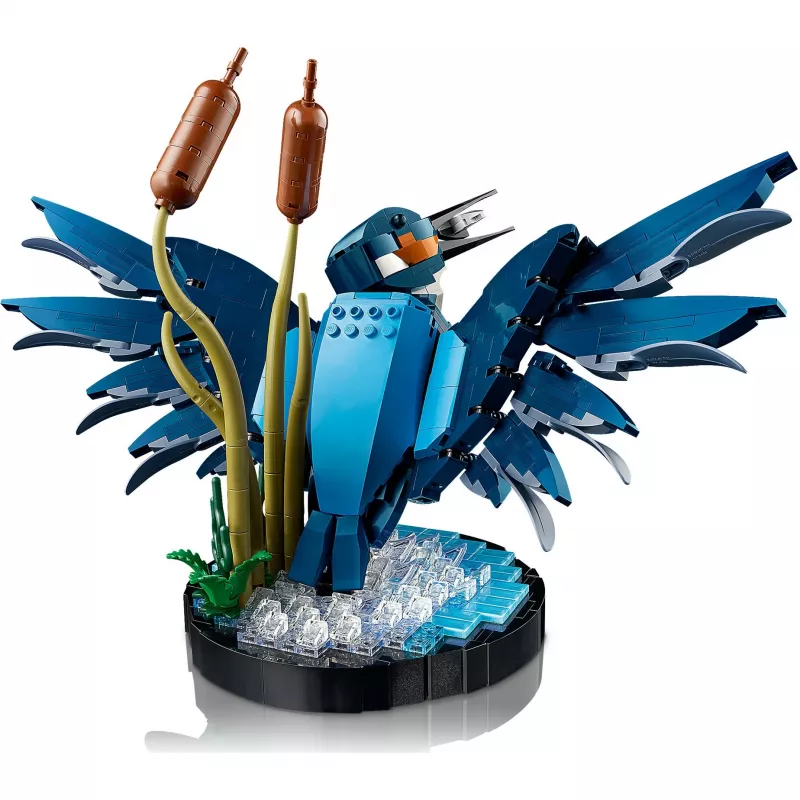 LEGO Icons Kingfisher Bird Set Model Building Kit for Adults to Build with Water Setting Display Stand Great Home and Office Desk Décor Valentine's