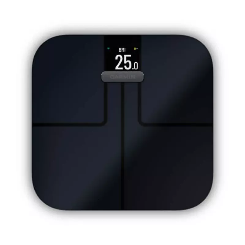 Electronic personal scale GARMIN Index S2 — black, max 181.4 kg, Wi‑Fi/Bluetooth, body composition