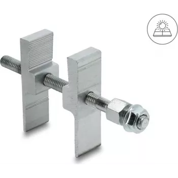 Delock bracket for animal deterrent barrier / bird deterrent for photovoltaic solar modules Aluminium (90997)