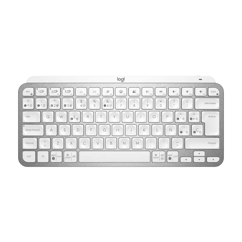 Mxkeys Mini Wrls Illuminated KB Pale Grey - Esp - Mediter