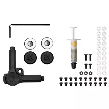 Mounting kit EK Water Blocks Black Silver Compatible with EK-Quantum Vector Radeon RX 5700 +XT