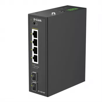 D-Link 6-Port Gigabit Industrial PoE+ Unmanaged Switch with 2 x SFP Ports