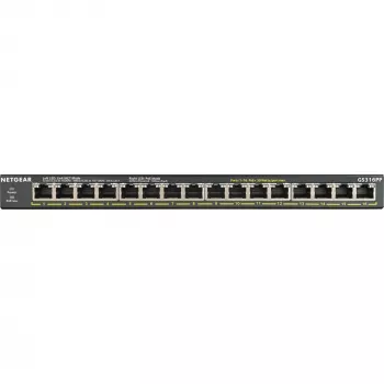 NETGEAR GS316P Unmanaged Gigabit Ethernet (10/100/1000) Power over Ethernet (PoE) Black