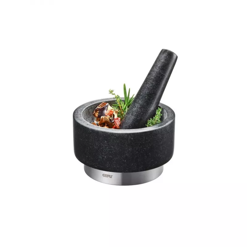 Mortar GEFU 35300 Black Stainless Steel Granite 14 cm