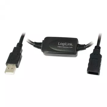 LogiLink UA0143 USB Cable USB 2.0 USB-a Plug to Socket 10.00 M Black