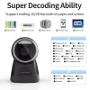Qoltec Lettore Di Precisione Da Table Di Codici a Barre 1D E Scanner QR 2D, Lettore Codice a Barre, Black