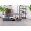Indoor rabbit cage ZOLUX Neolife Connect 101.5×54×51 cm — metal frame, plastic base, grey