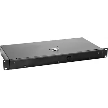 Rack drawer Omnitronic KE-1 1U with lock — Omnitronic KE-1 1U rack-mounted drawer with integrated lock