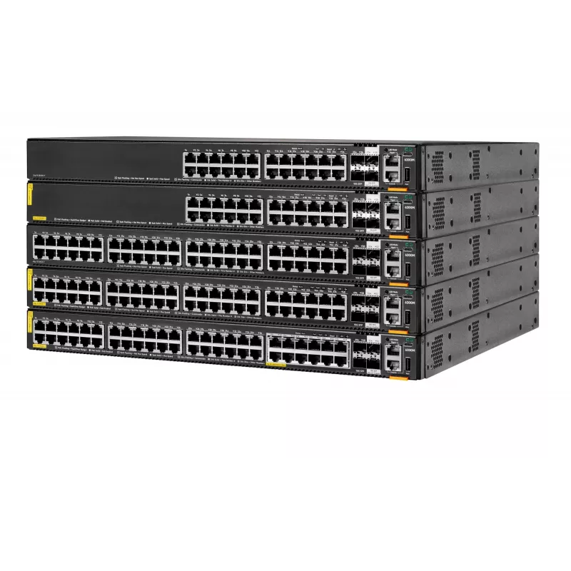 HPE - Aruba 6200M 36G 12SR5 Class6 PoE 4SFP+ Switch - Switch - Max. Stacking Distance 10 kms - L3 - managed - 36 x 10/100/1000 (4PPoE) + 12 x 1/2.5/5GBase-T (4PPoE) + 4 x 1 Gigabit
