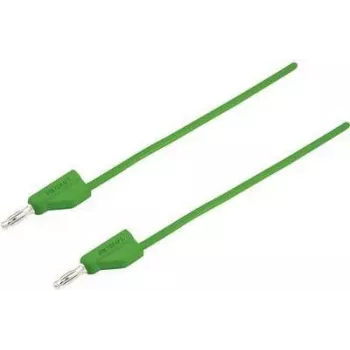 VOLTCRAFT Test Lead [Plug 4 mm - Plug 4 mm] 1.5 m Green MSB-300 (MSB-300-1.5-GR)