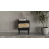 Cama INSERTO bedside cabinet, 2 pcs, 50x40x61.5 cm, black + LED
