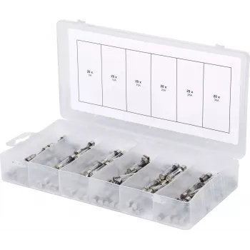 Fuse assortment ks tools 970.0270 – 120 pieces, blade fuses 5–30 A