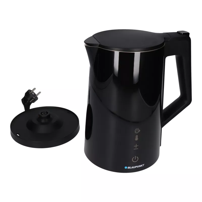 Electric kettle BLAUPUNKT EKD601, 1.7 L, 2200 W, adjustable 40–100 °C, black, stainless steel