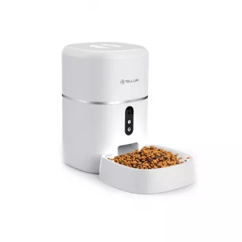 Automatic Pet Feeder Tellur TLL331461 with UltraHD Camera, 4 L, White