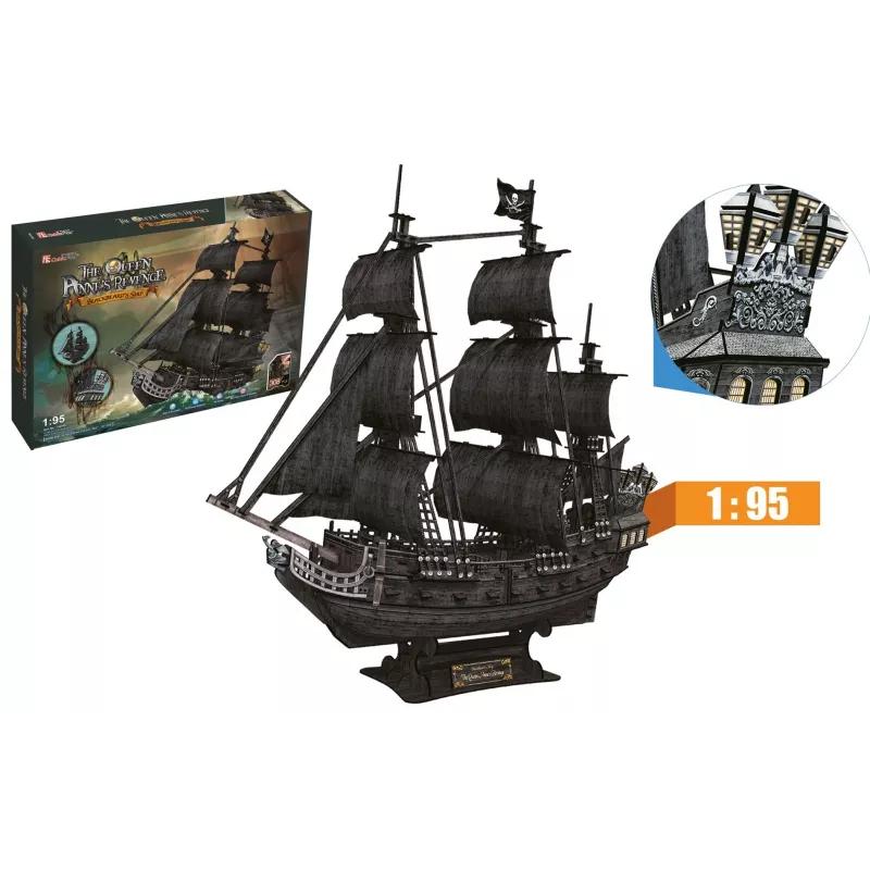 PUZZLE 3D Large set of pirate ships Queen Revenge
