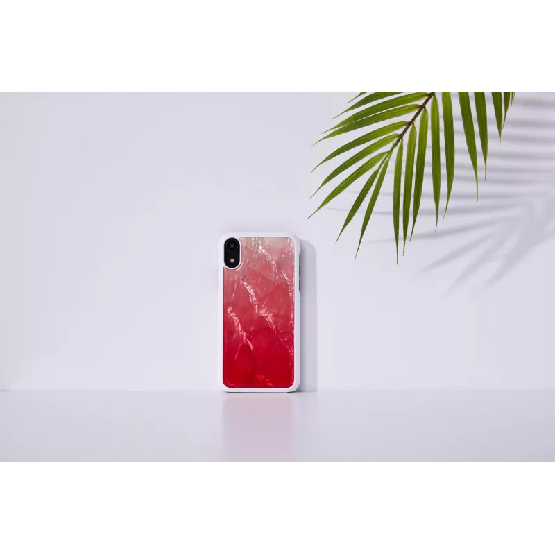 Smartphone case iKins for iPhone XR — pink lake and white color