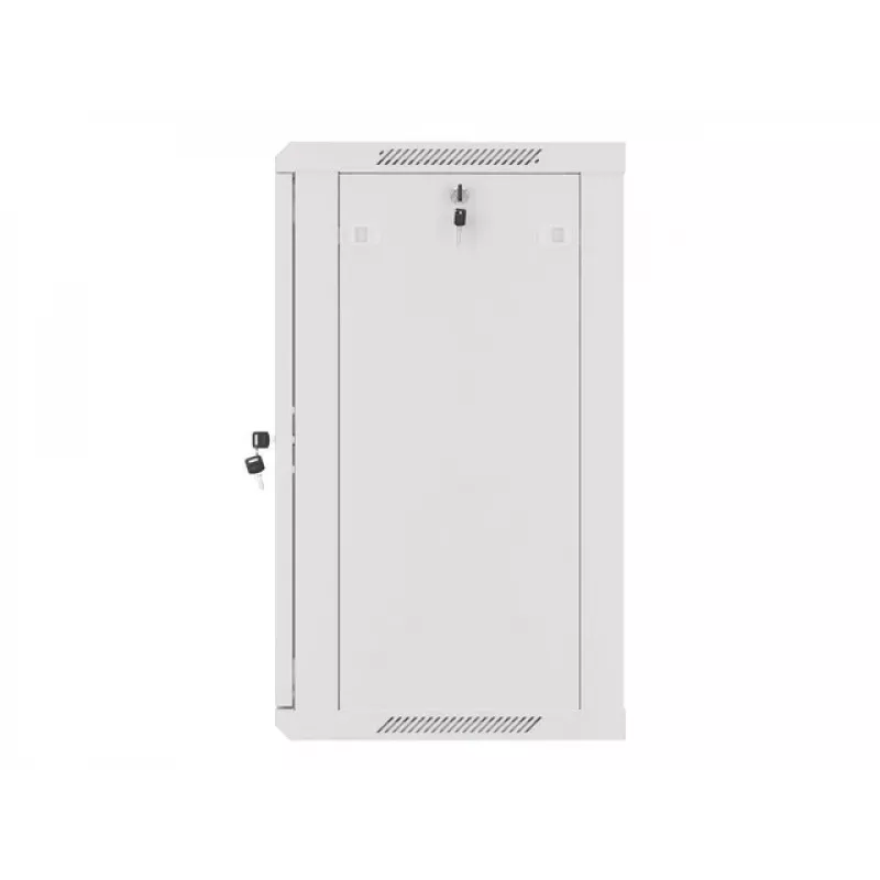 Lanberg WF01-6415-10S 15U 19 inch Wall-Mount Rack Cabinet, 600x450mm, Grey, Tempered Glass Door, IP20, 60kg Load