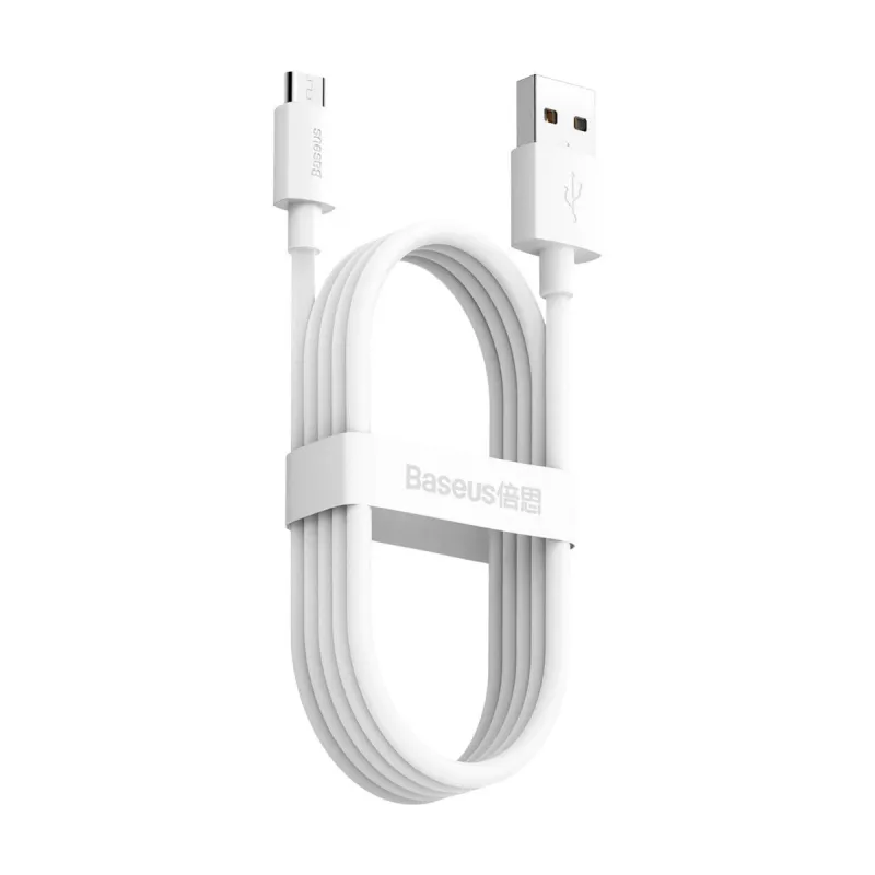 USB A to Micro‑USB B cable Baseus TZCAMZJ-02 1.5 m White