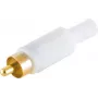 RCA (Cinch) plug ShiverPeaks 51400-WG — white housing, gold-plated contacts