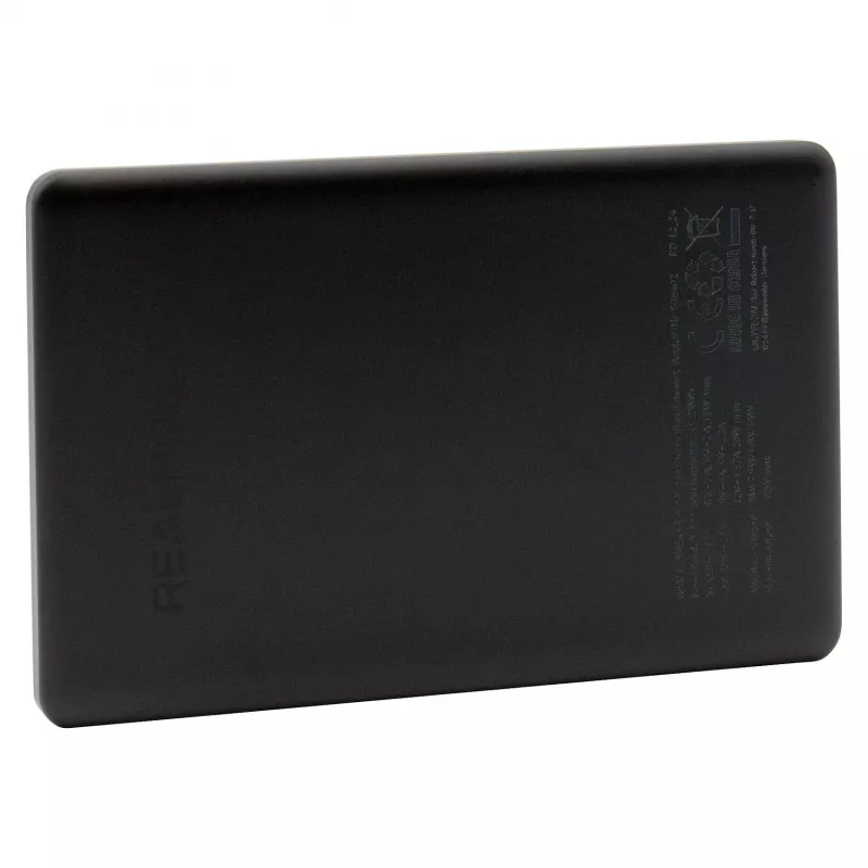 Power bank RealPower PB-5000 MAG 5000 mAh, wireless charging, USB-C, 20 W, Black