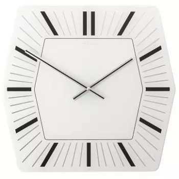 NeXtime klok 8128wi Hexagon, 43x43 cm, Wall, White