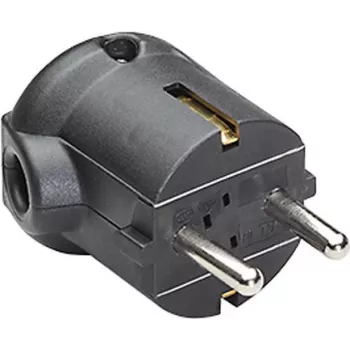 Schuko plug Bachmann 911.175 black angled electrical connector